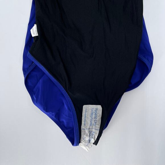 GOTTEX Lattice Gathered One Piece Swimsuit Womens 8 Blue Strapless Convertible - Picture 12 of 16